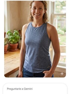 Jockey Women's Heathered Blue High-Neck Tank